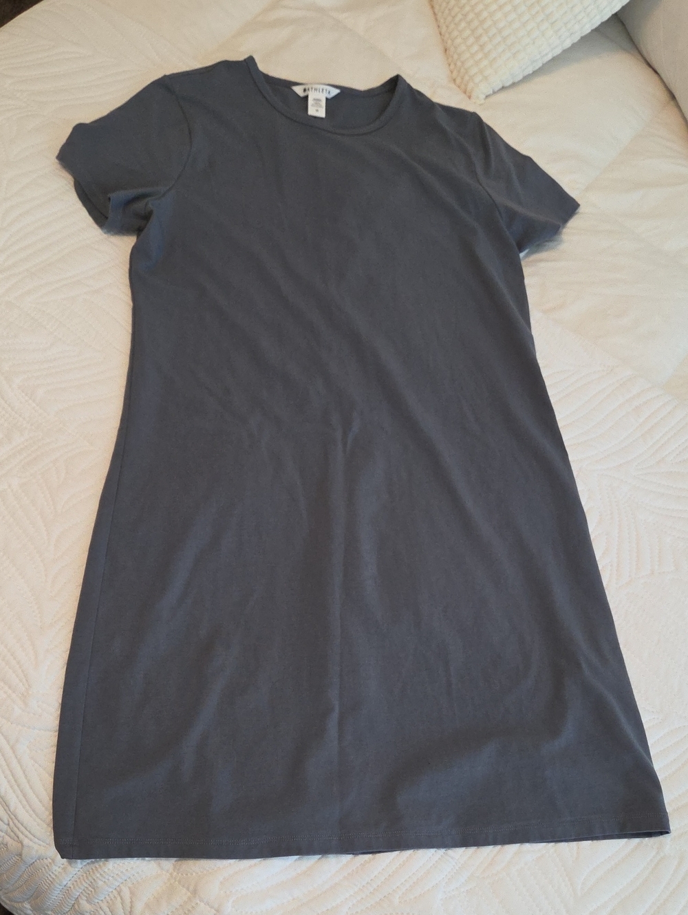 Athleta Steel-Gray Crewneck Tee Dress
